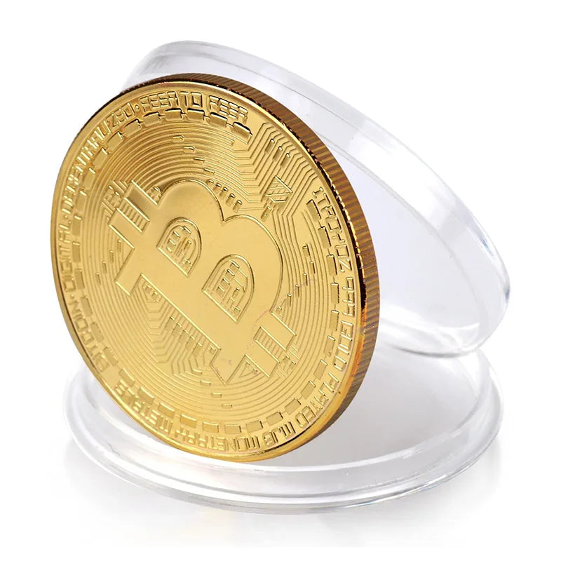 Gouden bitcoin munt – verzamelaarsobject en herdenkingsgift