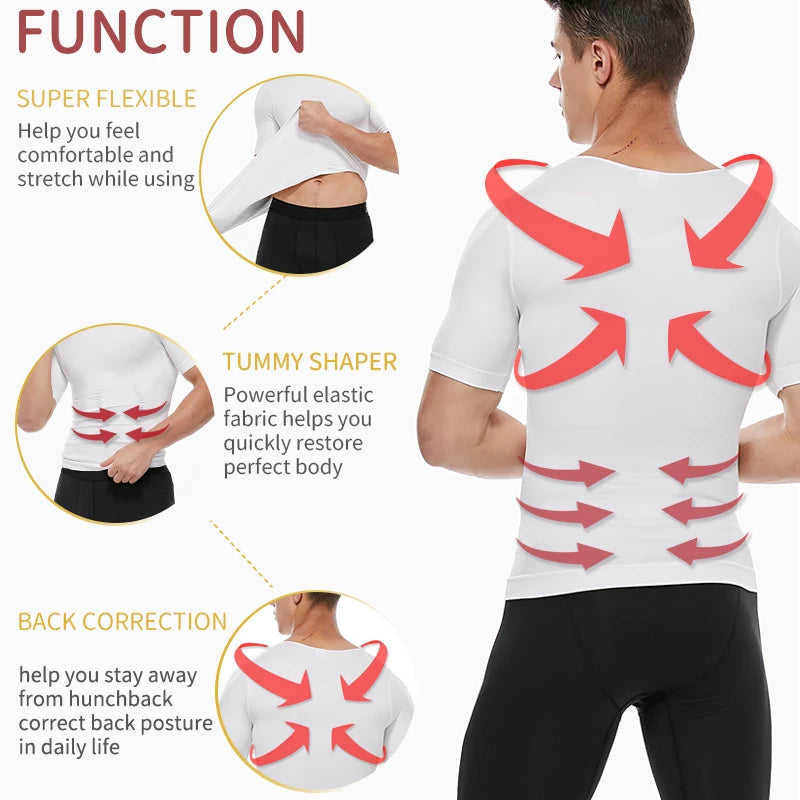 Heren Slimming Body Shaper – Buikcorrectie en Houdingsondersteuning