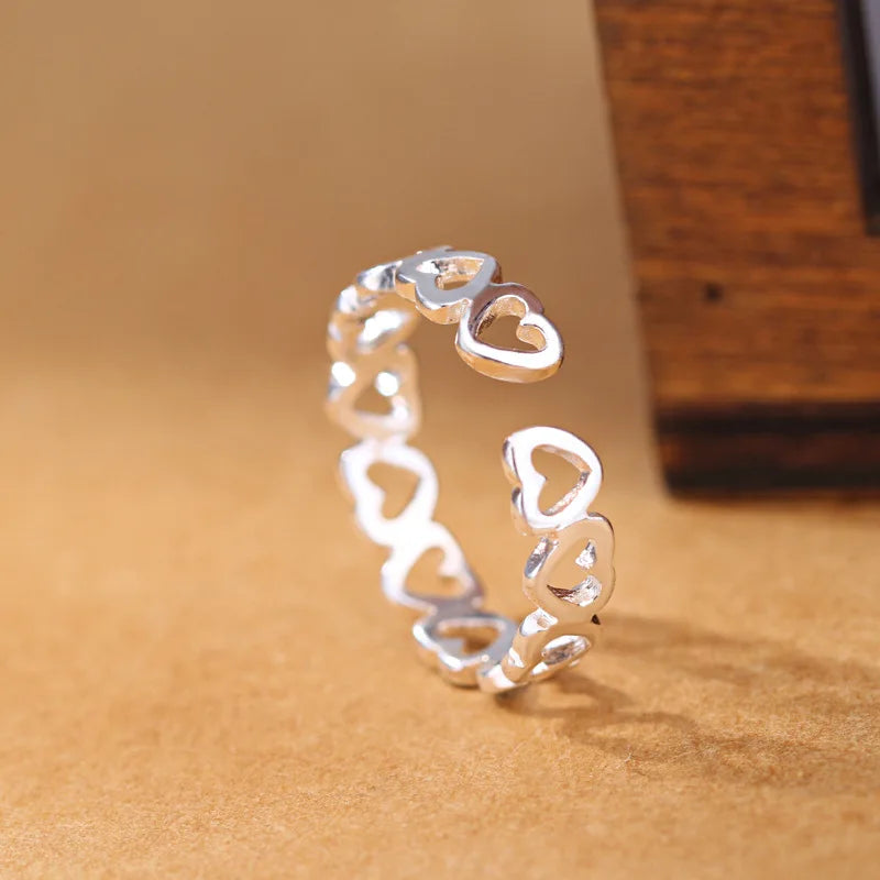 Sterling look hartvormige ring – romantische sieraad voor verloving en bruiloften