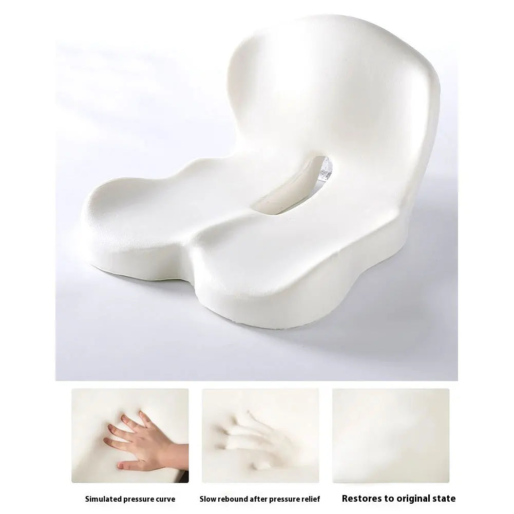 L-vormig Memory Foam Stoelkussen – Met Rugsteun voor Bureau en Auto