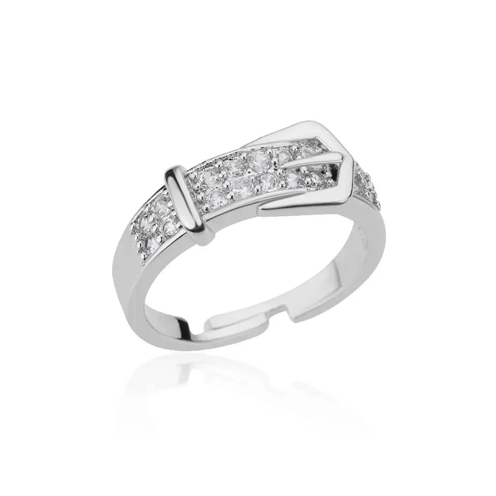 Belt chain ringen collectie – verstelbare roestvrijstalen statement ringen