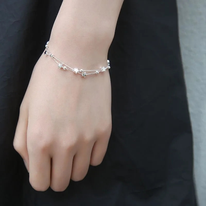 Luxe sterling look armband – verfijnde sterrenketting