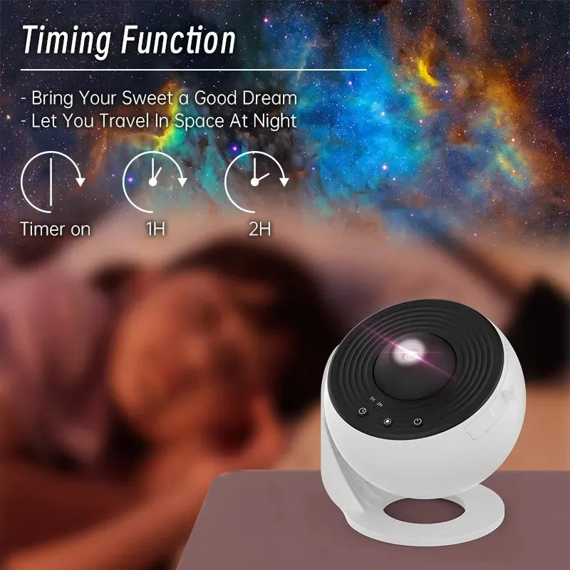 Led galaxy projector – 360° draaibare sterrenhemel nachtlamp