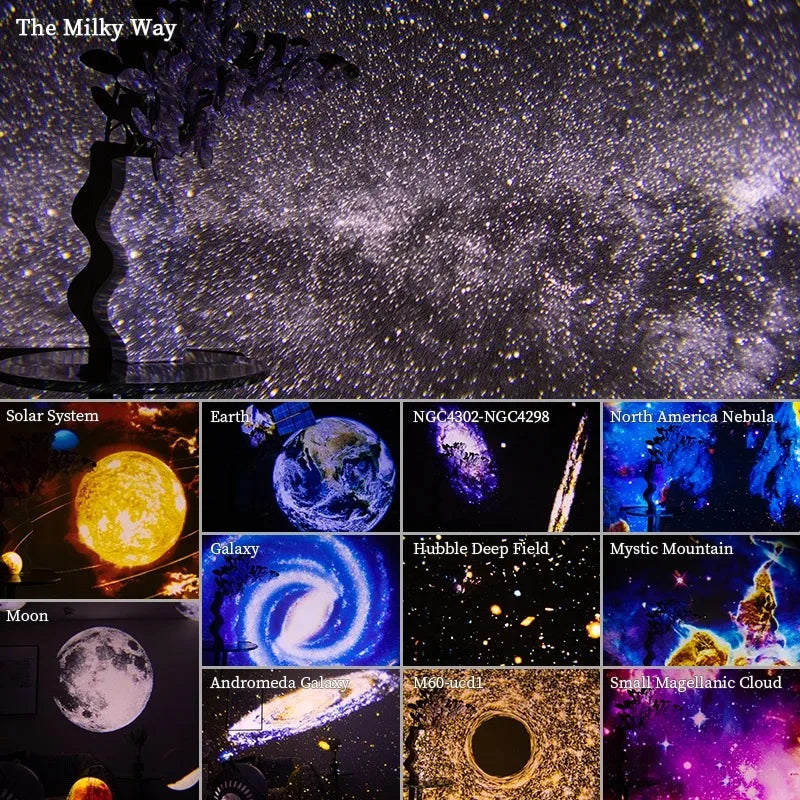 Led galaxy projector – 360° draaibare sterrenhemel nachtlamp