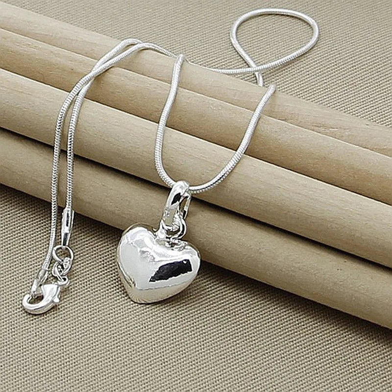 Sterling look hartketting – luxe modehalsketting met slangenketting