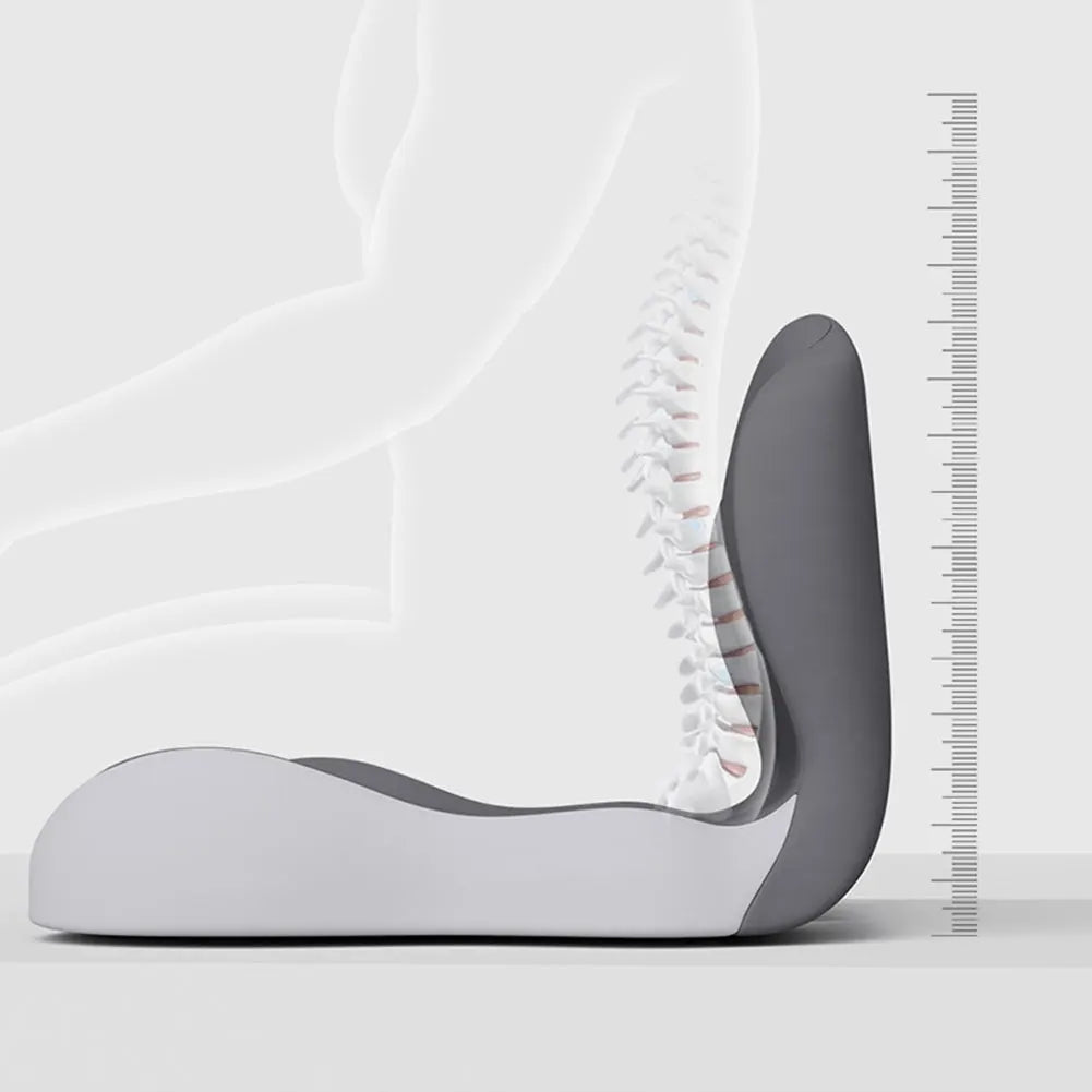 L-vormig Memory Foam Stoelkussen – Met Rugsteun voor Bureau en Auto