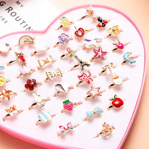 10-delige verstelbare kinder ringen set  – sieraden voor kinderen
