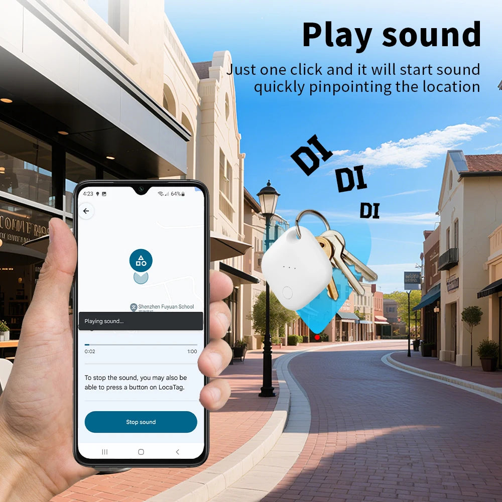 IP65 GPS Tracker – Waterdicht, Kindveilig en Compatibel met Xiaomi Smart Tag & Google Find Hub
