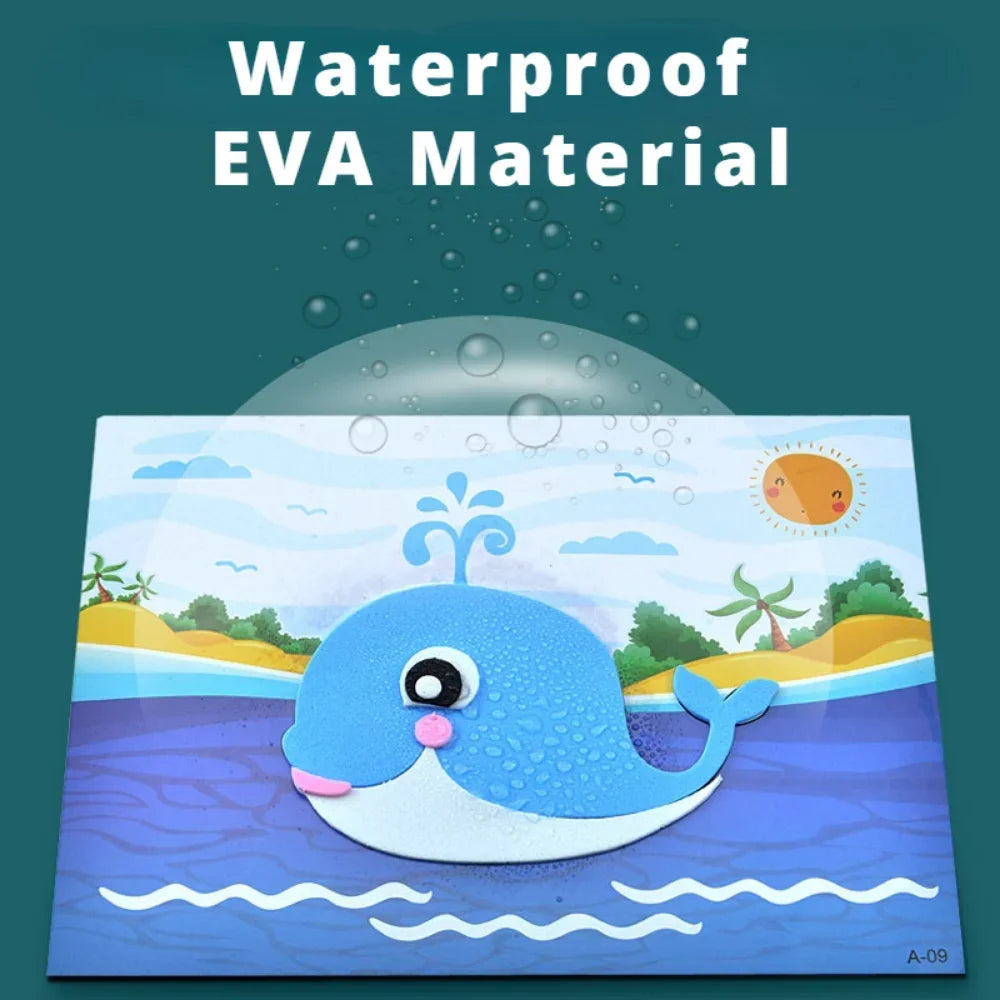 10-vellen 3d eva foam sticker set – creatieve knutselset voor kinderen