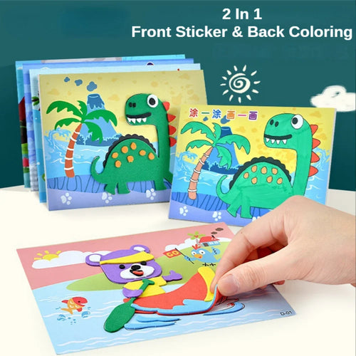 10-vellen 3d eva foam sticker set – creatieve knutselset voor kinderen
