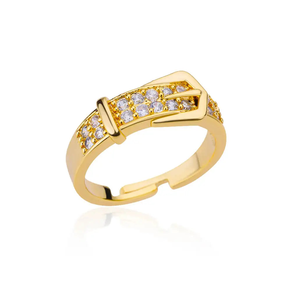 Belt chain ringen collectie – verstelbare roestvrijstalen statement ringen