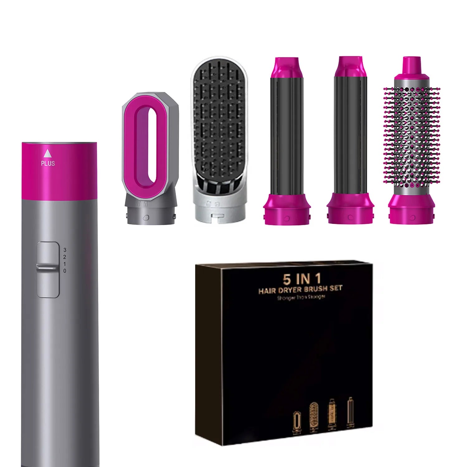 5-in-1 Multifunctionele Haardroger Styler – föhn, krultang, stijltang en borstel in één