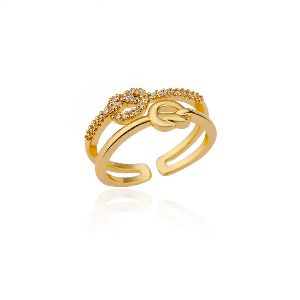 Belt chain ringen collectie – verstelbare roestvrijstalen statement ringen
