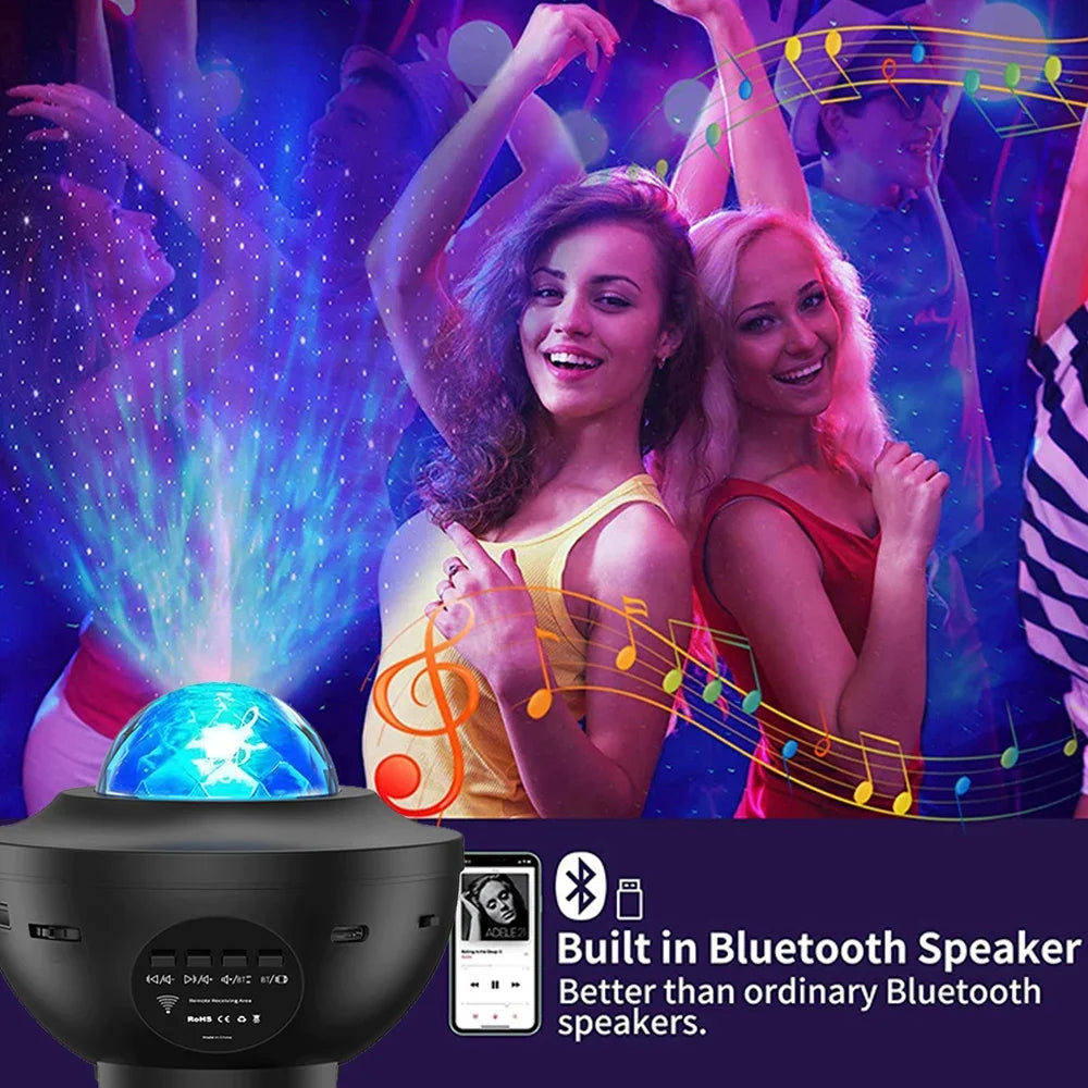 Led sterrenhemel projector – galaxy nachtlamp met bluetooth muziekspeler
