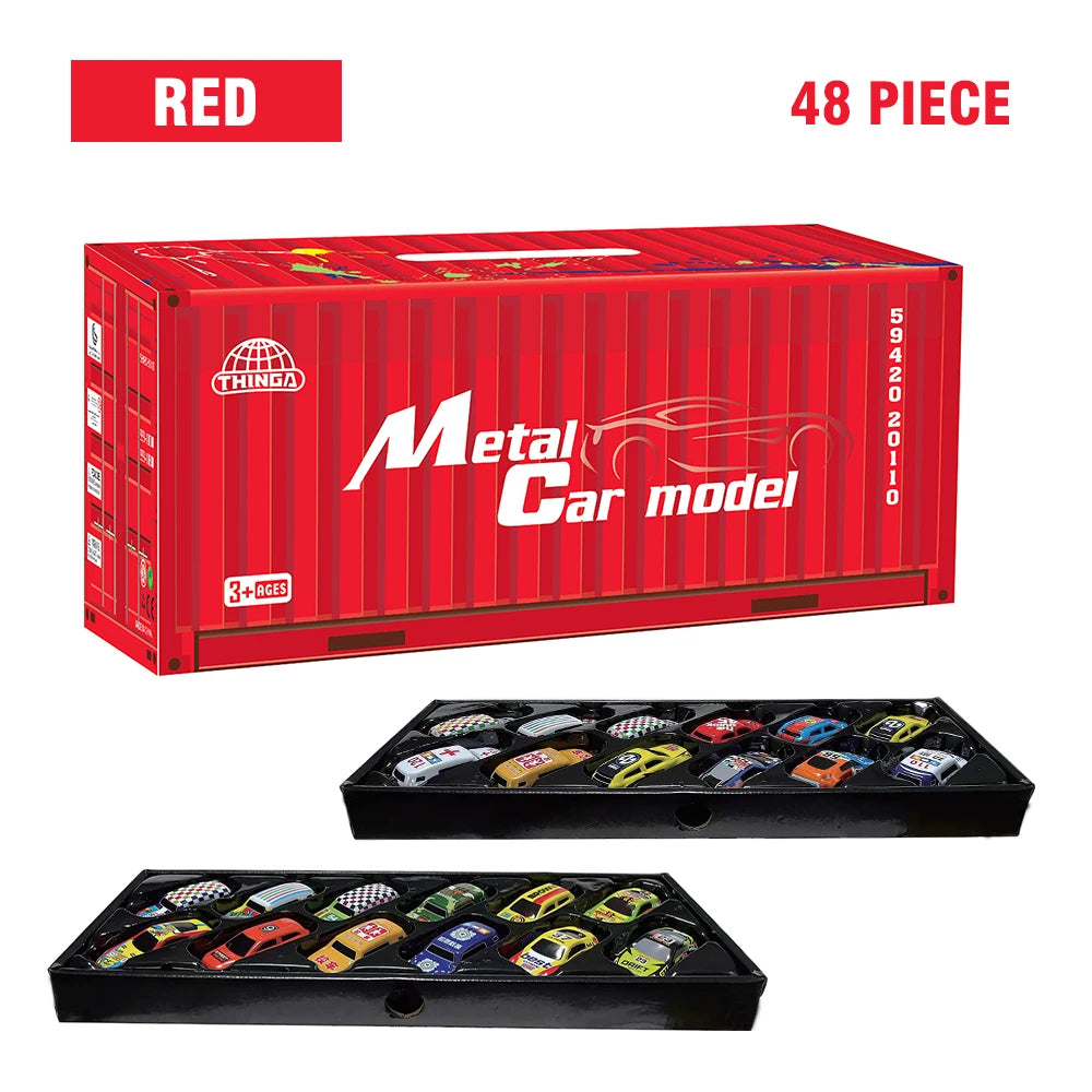48-delige mini inertiale auto speelset – stad en bouw thema cadeauset voor kinderen