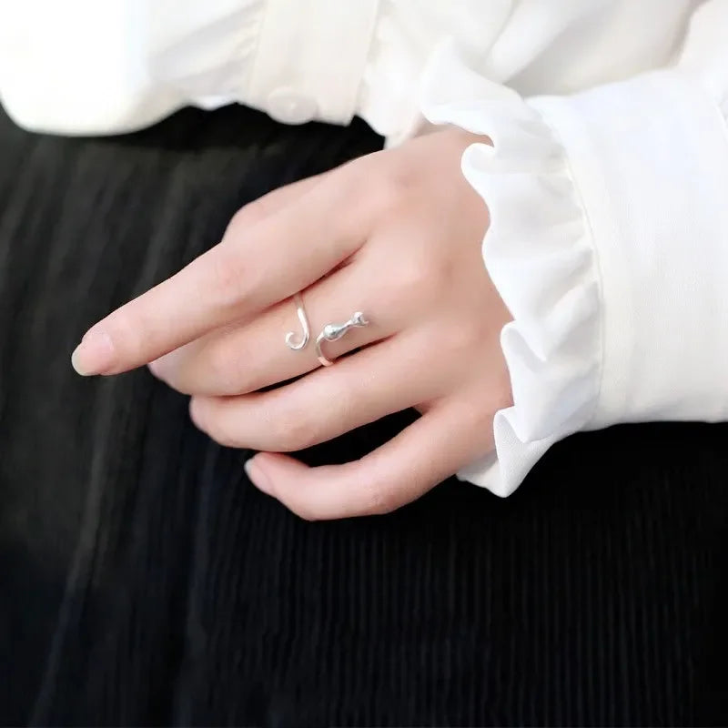 Sterling look kattenring – luxe designer sieraad
