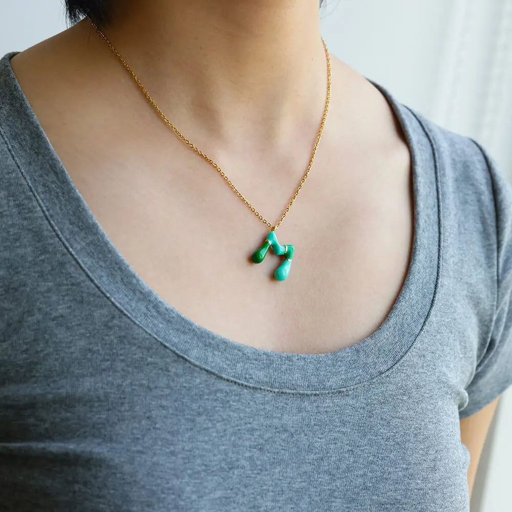 Gekleurde initiaal ketting – roestvrijstalen letter hanger
