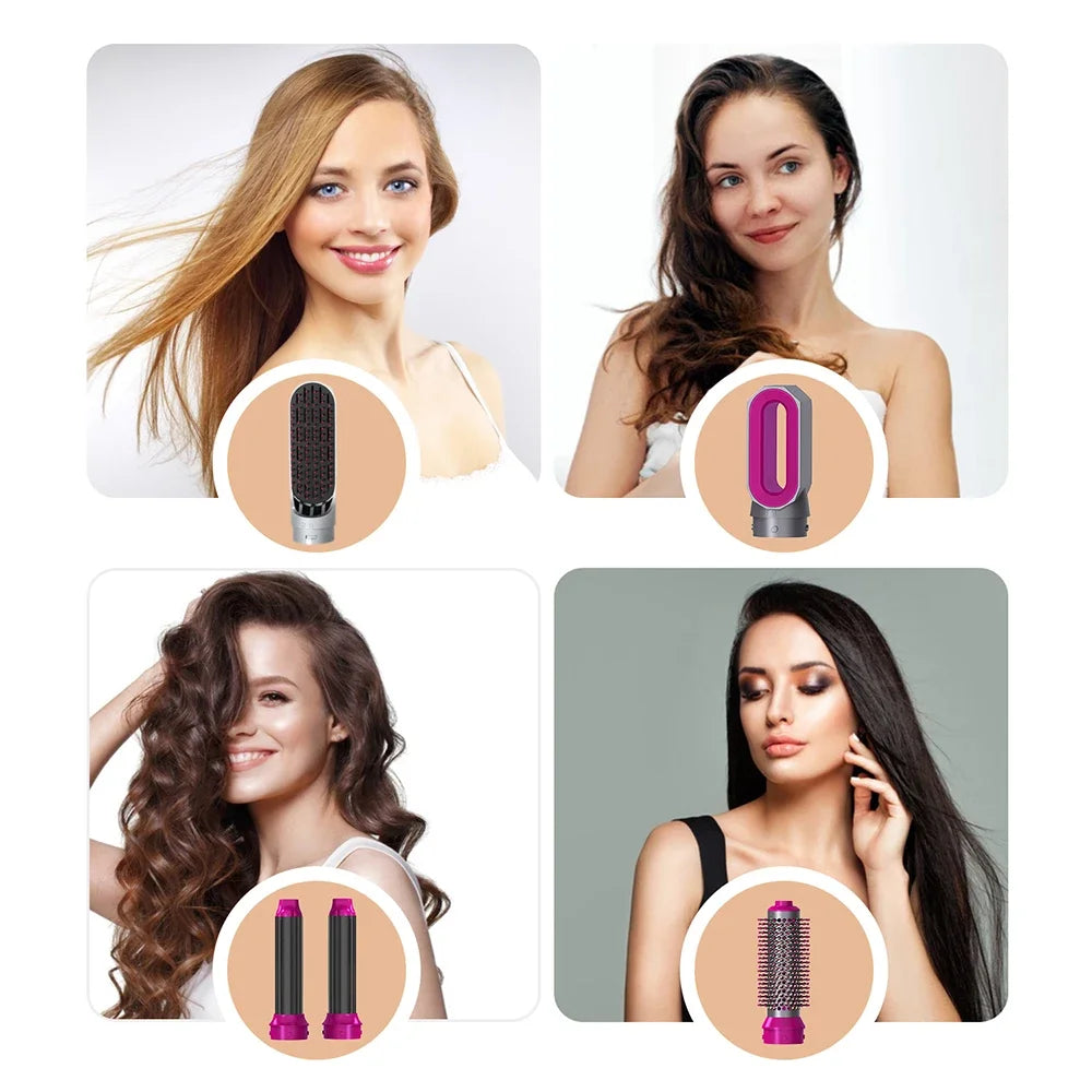 5-in-1 Multifunctionele Haardroger Styler – föhn, krultang, stijltang en borstel in één