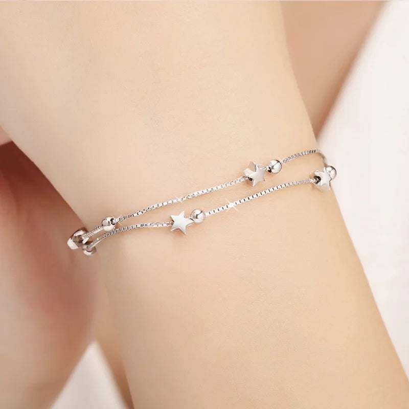 Luxe sterling look armband – verfijnde sterrenketting