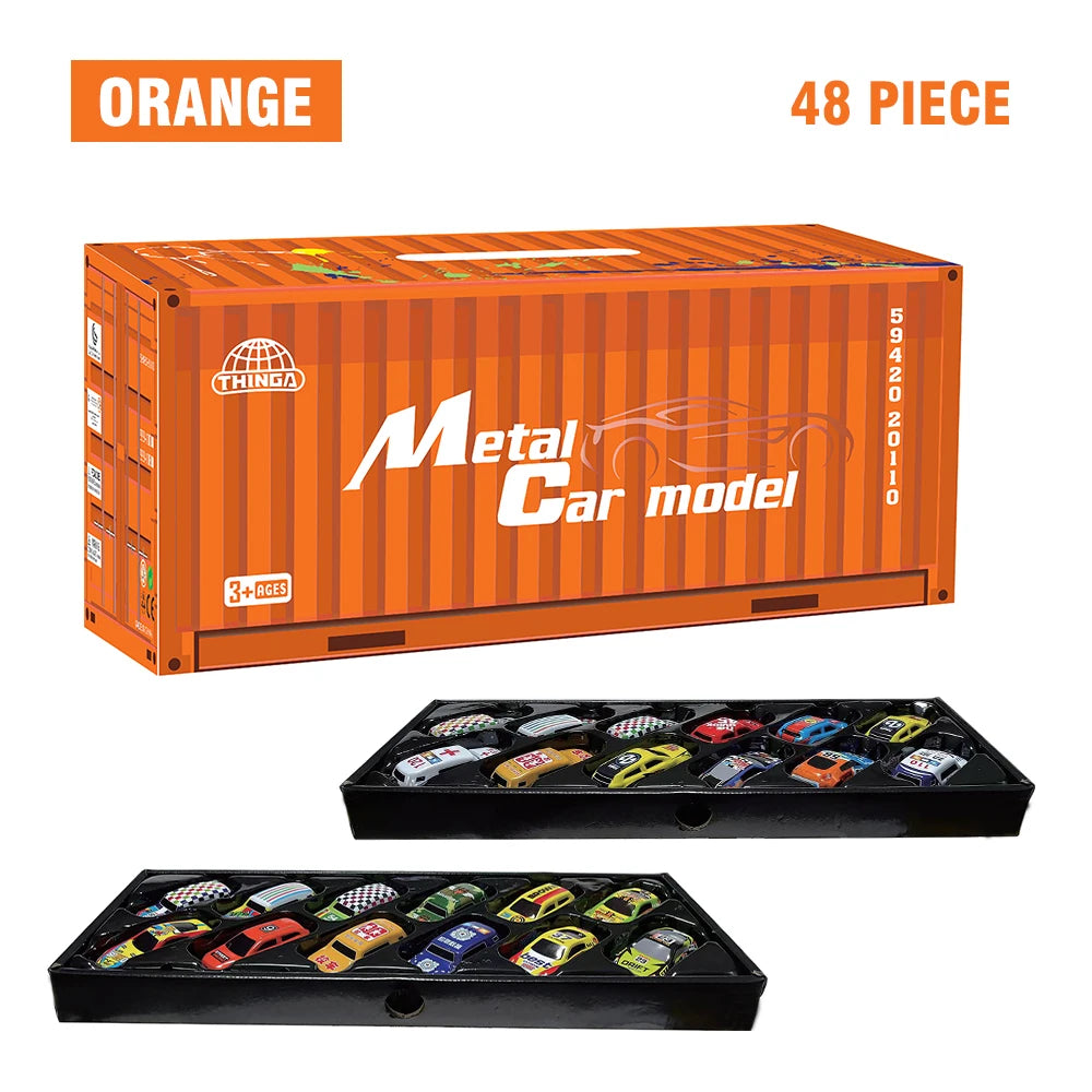 48-delige mini inertiale auto speelset – stad en bouw thema cadeauset voor kinderen