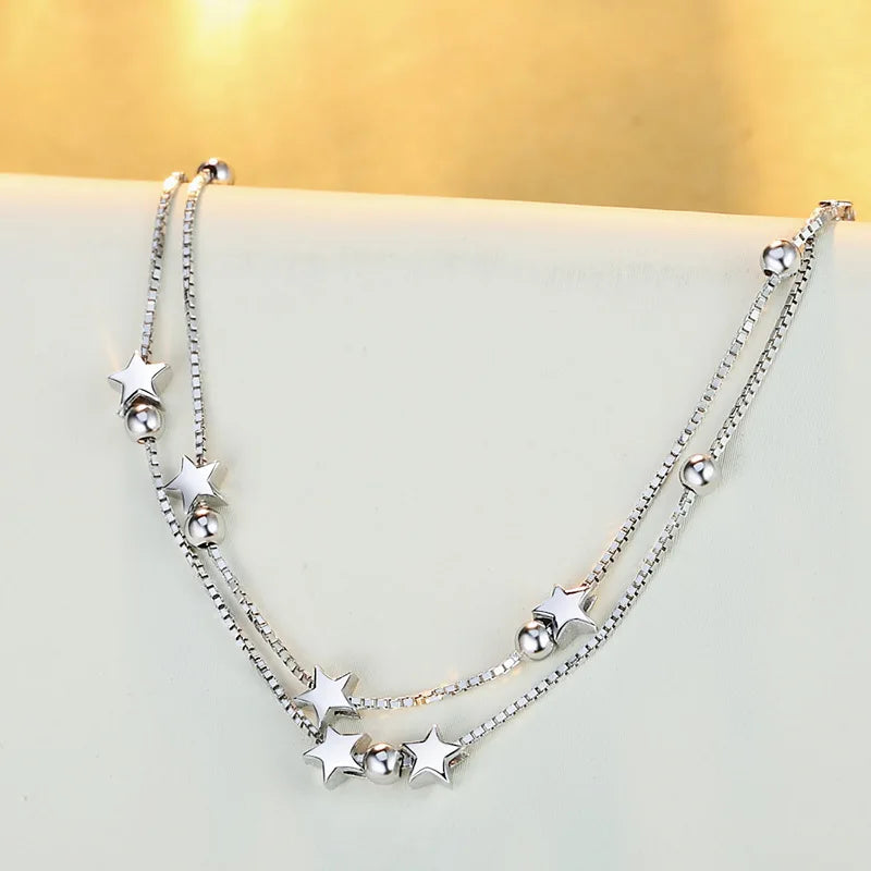 Luxe sterling look armband – verfijnde sterrenketting