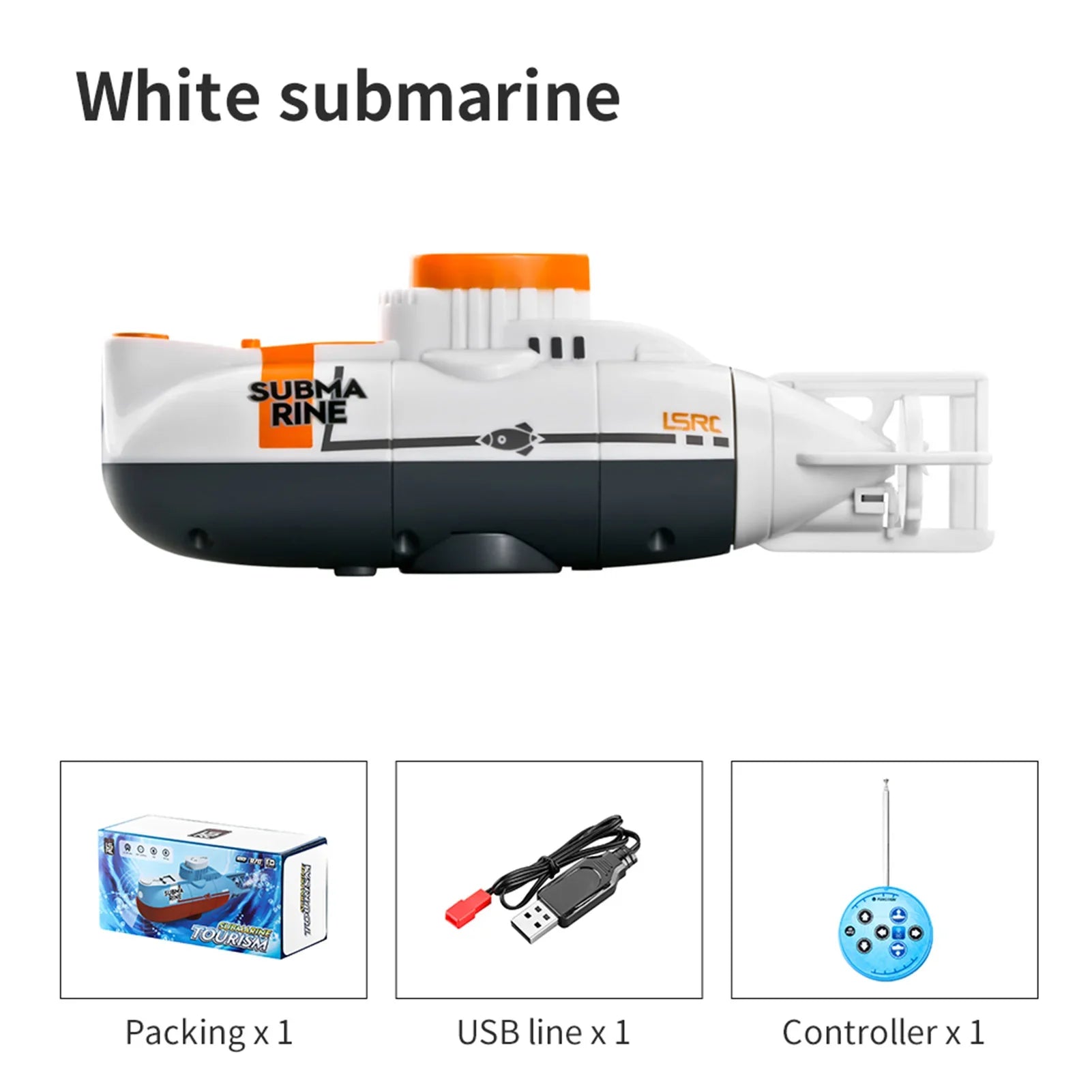 Lsrc 6ch mini rc duikboot – waterdicht model met led-verlichting
