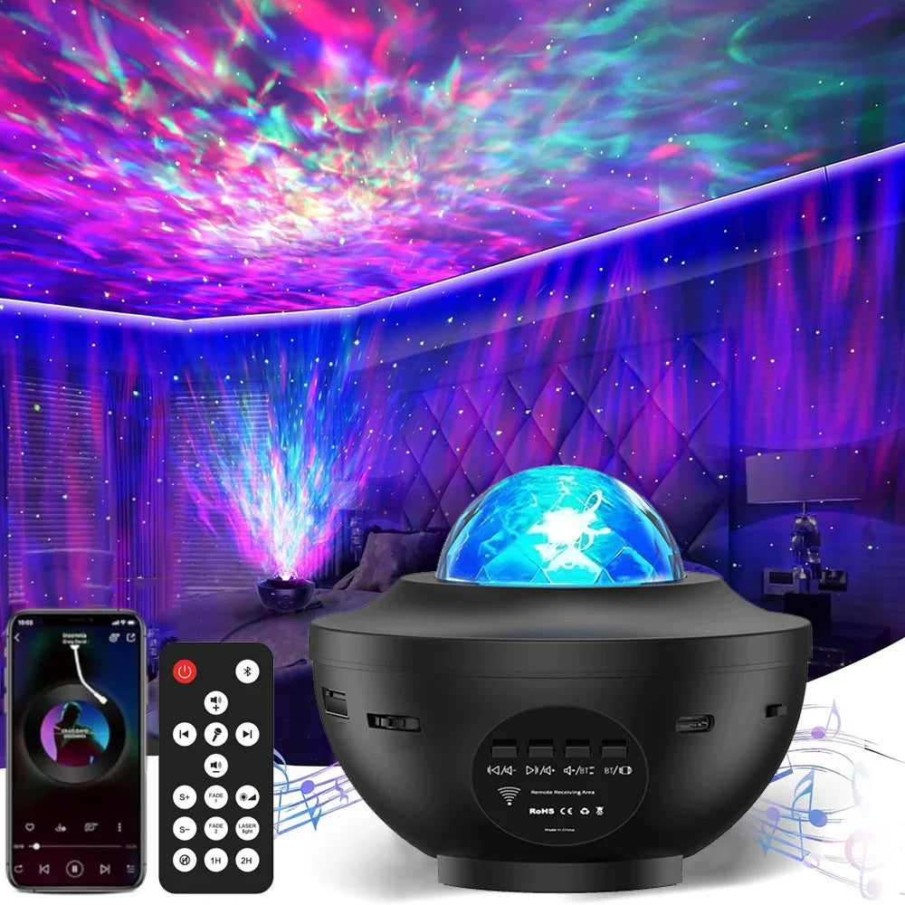 Led sterrenhemel projector – galaxy nachtlamp met bluetooth muziekspeler