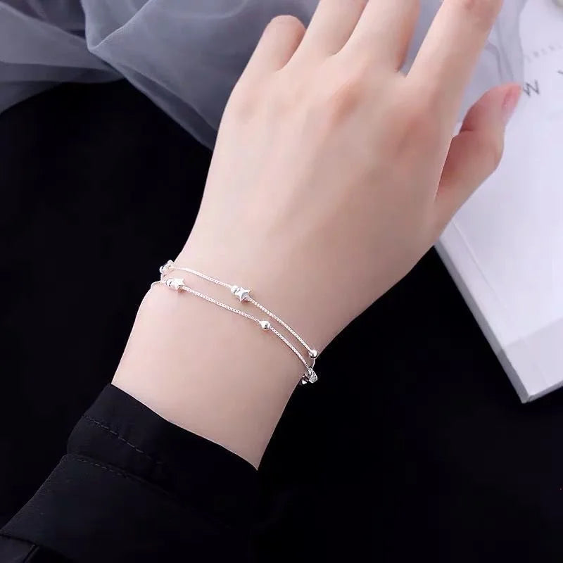 Luxe sterling look armband – verfijnde sterrenketting