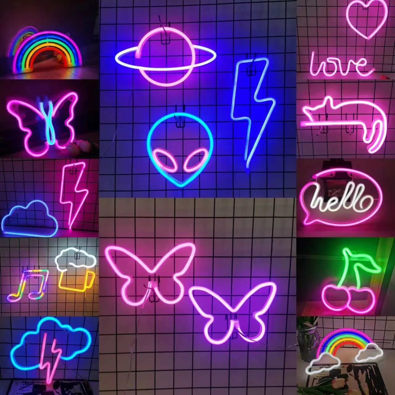 Led neon lamp – usb/batterij aangedreven lichtdecoratie voor bar, slaapkamer en feestjes