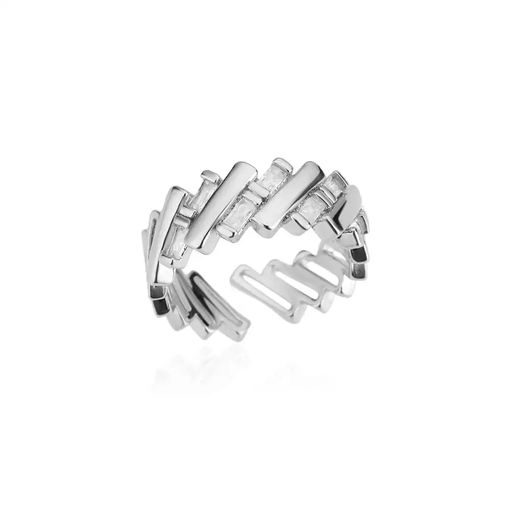 Belt chain ringen collectie – verstelbare roestvrijstalen statement ringen