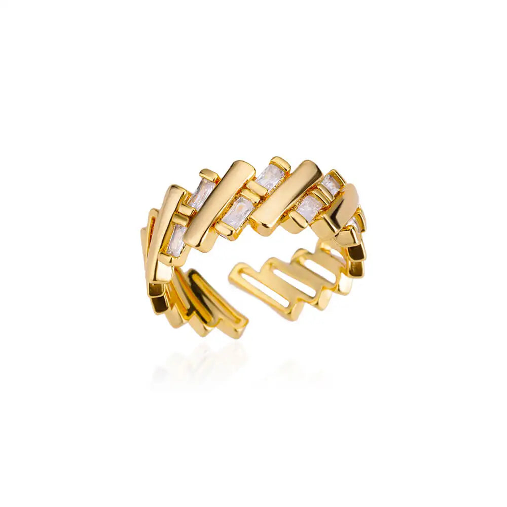 Belt chain ringen collectie – verstelbare roestvrijstalen statement ringen